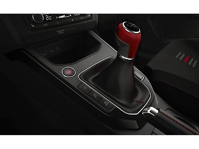 Lederschaltknauf, 5-Gang, Desire Red