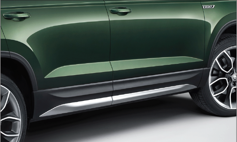 Schwellerleiste Karoq vorne rechts Aluminium Profil