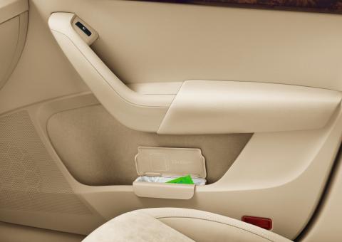 Abfallbehälter Innentür beige