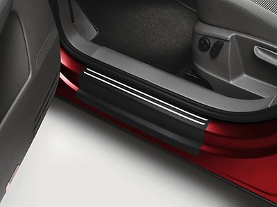 1 Satz Metallschutzvorrichtungen – schwarz mit weißen Streifen