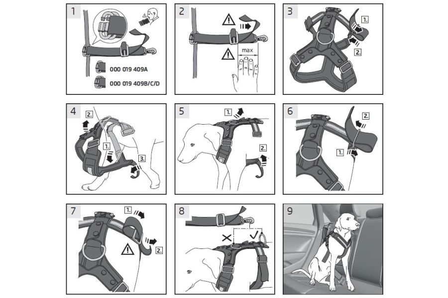 Hundeschutzgurt Größe XL - große Hunde