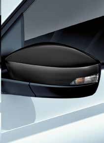 Spiegelkappen-Set, schwarz