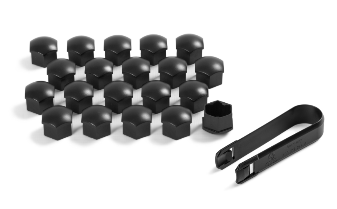 Abdeckkappe Radschraube in schwarz matt (20 Stück)